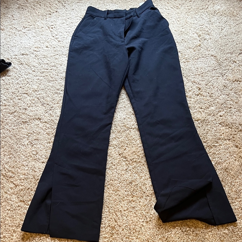 Abercrombie Black Flared Dress Pants/ long inseam!